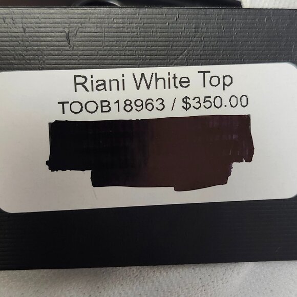 Riani Women's White Top W/Cut Out Sleeves & Knot Size 12 - Picture 8 of 13